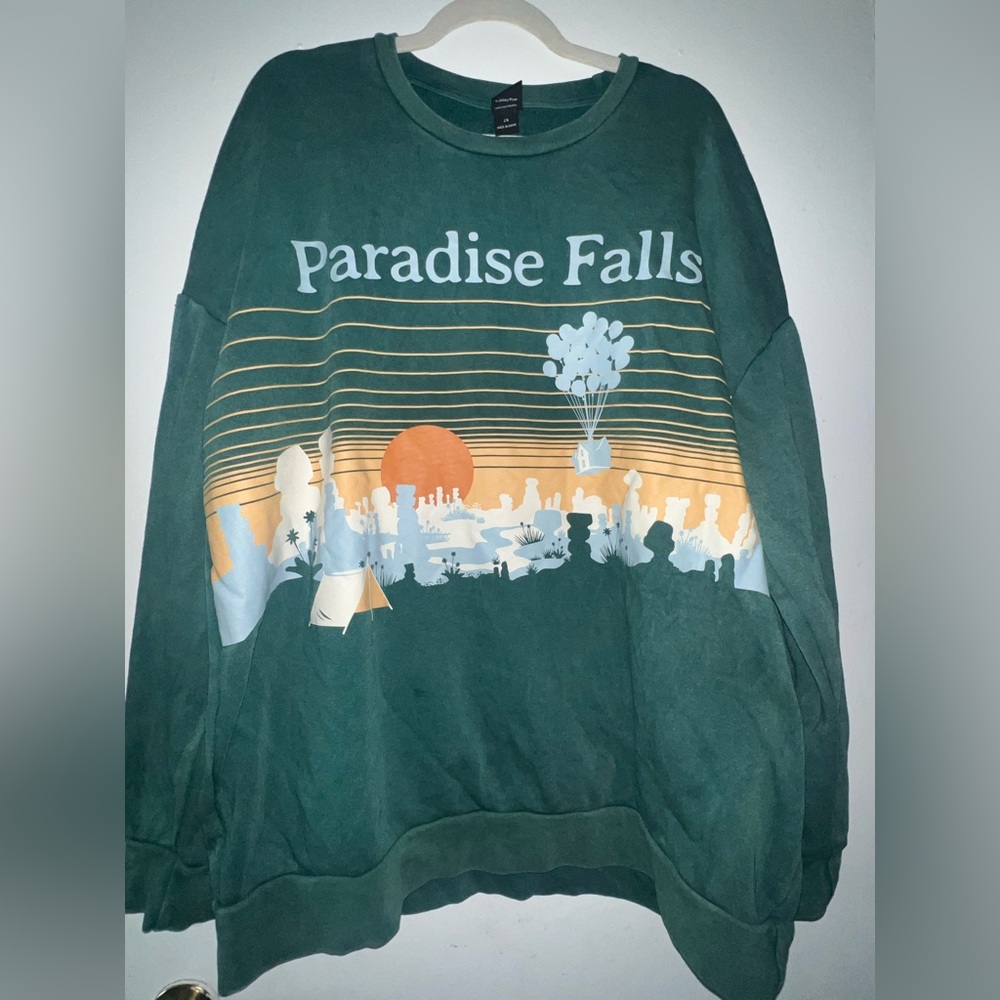 BoxLunch Disney Pixar UP Paradise Falls Green Sweater